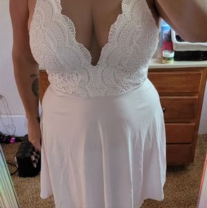 Grace Karin White Lace cocktail dress